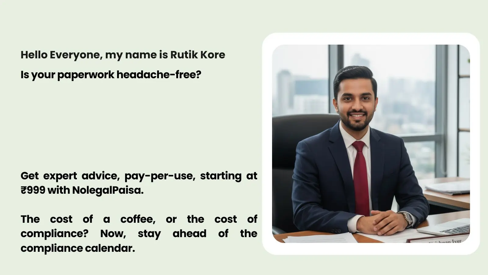Get expert CS advice at NoLegalPaisa
